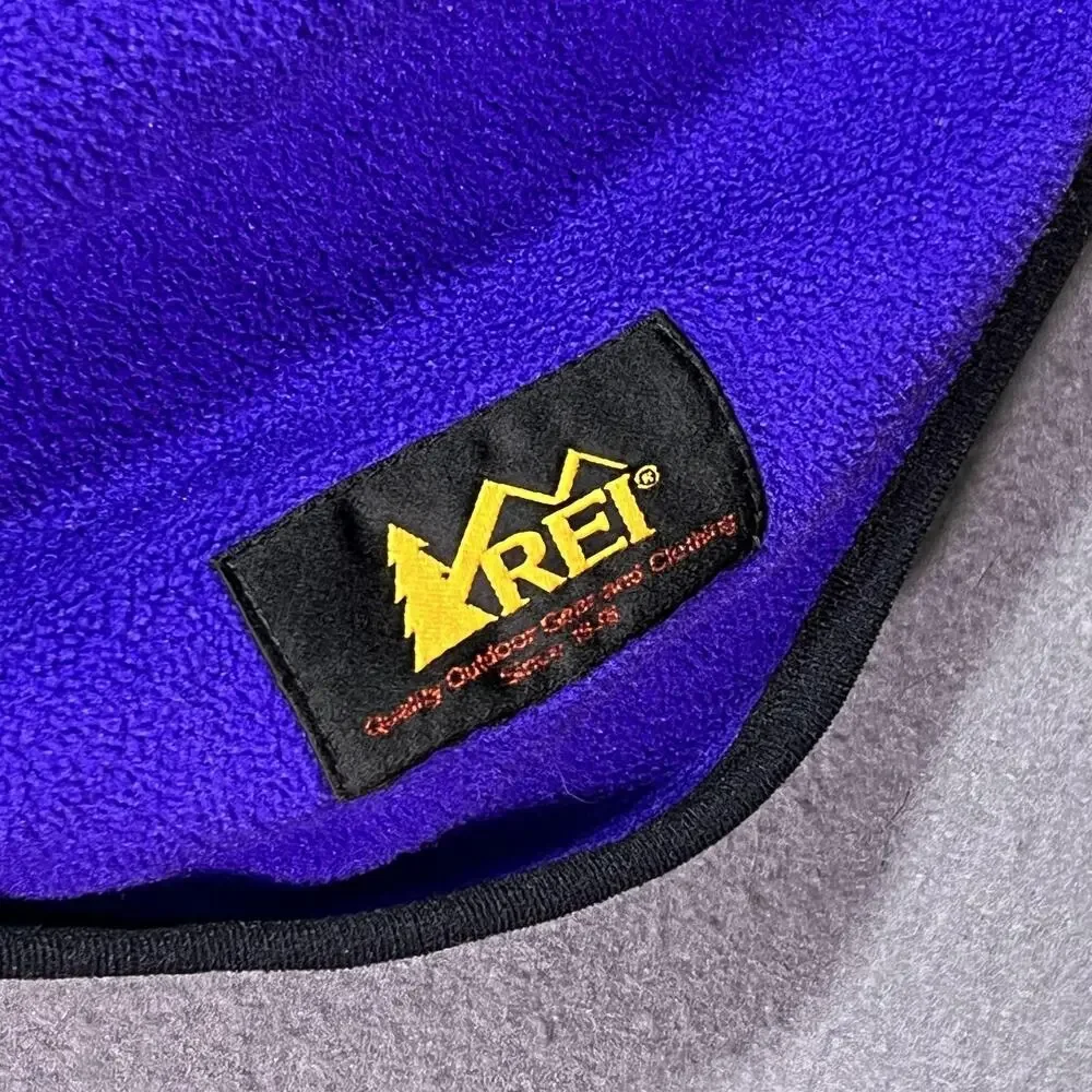 VTG REI Fleece Blanket Throw Medium Purple Lightweight Camping Travel Outdoor